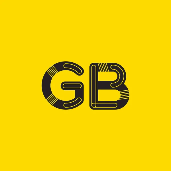 Gb verbundene Buchstaben Logo — Stockvektor