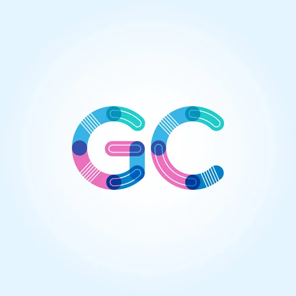 GC συνδεδεμένο γράμματα λογότυπο — Διανυσματικό Αρχείο
