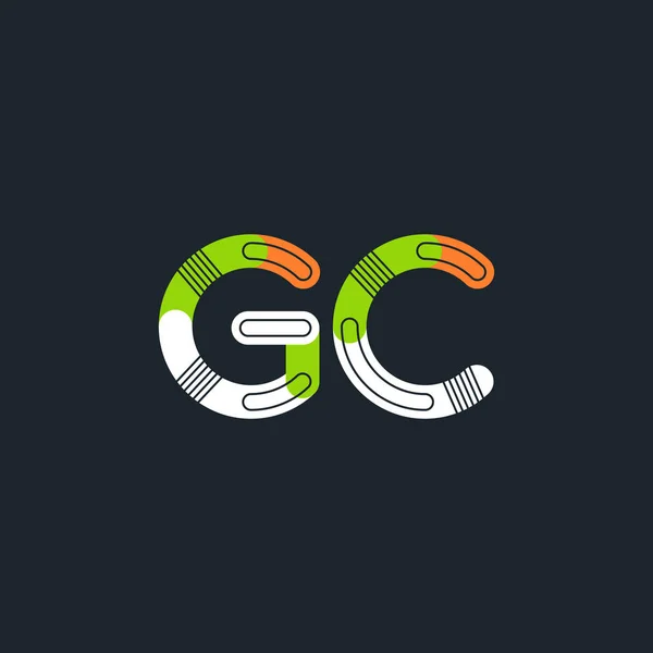 GC kapcsolódó leveleket logó — Stock Vector