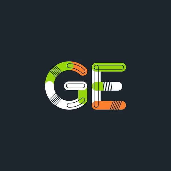 Ge verbonden brieven logo — Stockvector