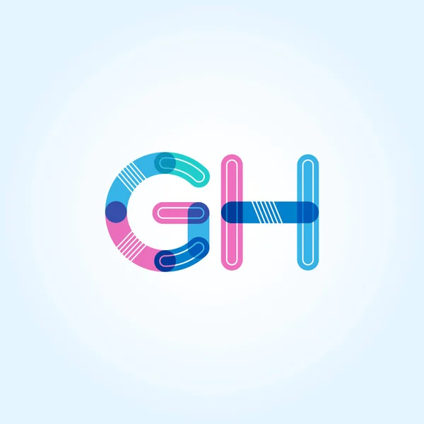 GH podłączony logo litery — Wektor stockowy