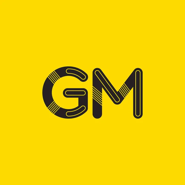 Gm letras conectadas logo — Vector de stock