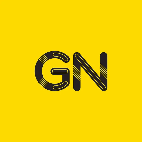 Gn verbundene Buchstaben Logo — Stockvektor