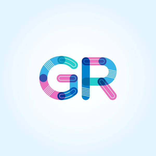 Gr 接続文字ロゴ — ストックベクタ