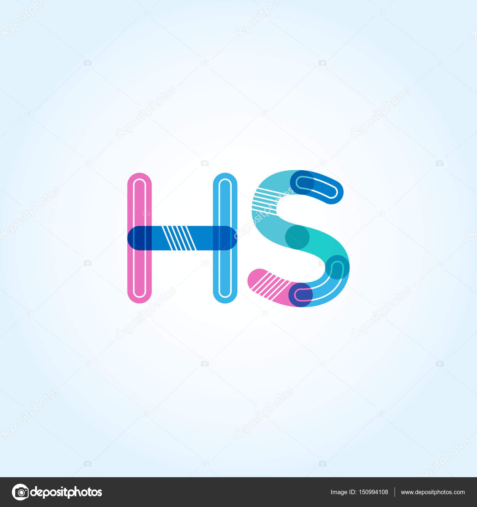 Hs Connected Letters Logo Vector Image By C Brainbistro Vector Stock