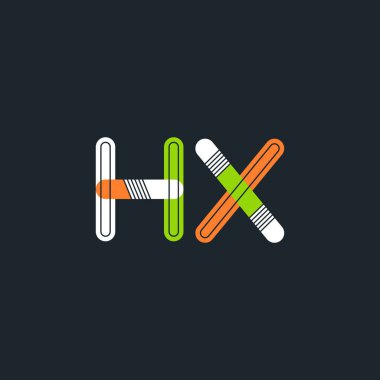 HX harf logo bağlı