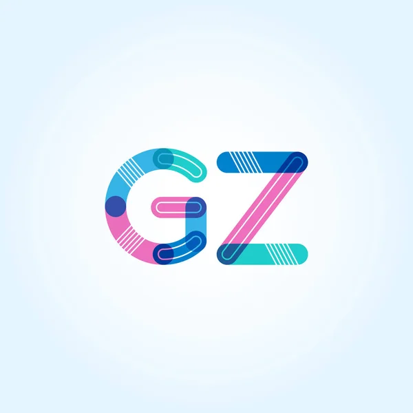 Gz verbonden brieven logo — Stockvector