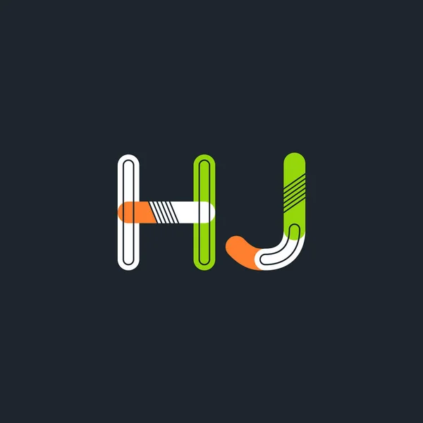 Логотип підключених літер HJ — стоковий вектор