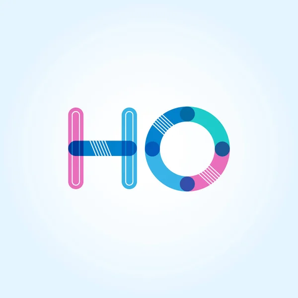 Ho verbonden brieven logo — Stockvector