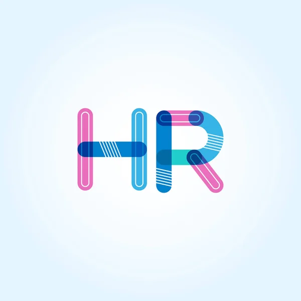 Логотип підключених літер HR — стоковий вектор