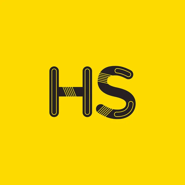 HS letras conectadas logo — Archivo Imágenes Vectoriales