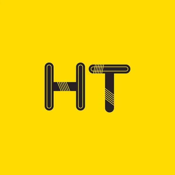 Логотип підключених літер HT — стоковий вектор