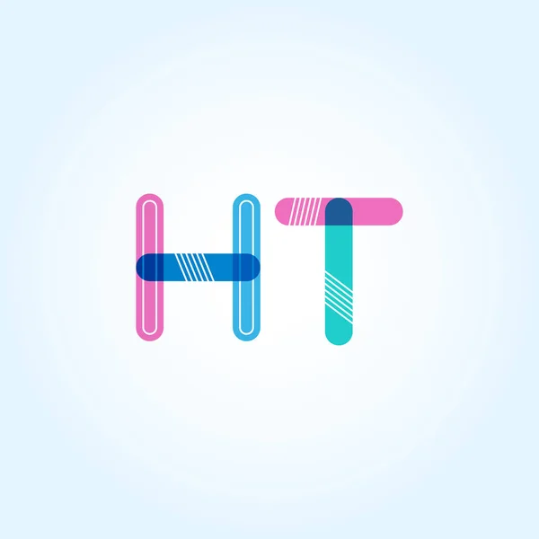 Логотип підключених літер HT — стоковий вектор