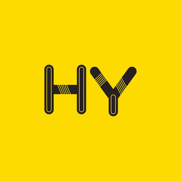 Logo de letras conectadas Hy — Archivo Imágenes Vectoriales