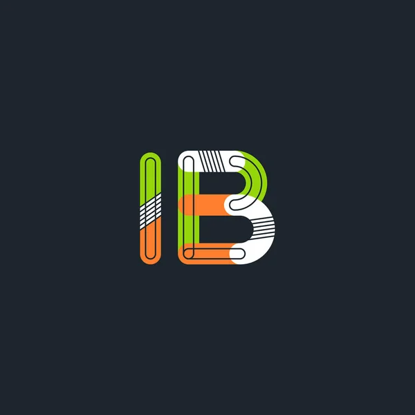 Logo IB letras conectadas — Vector de stock