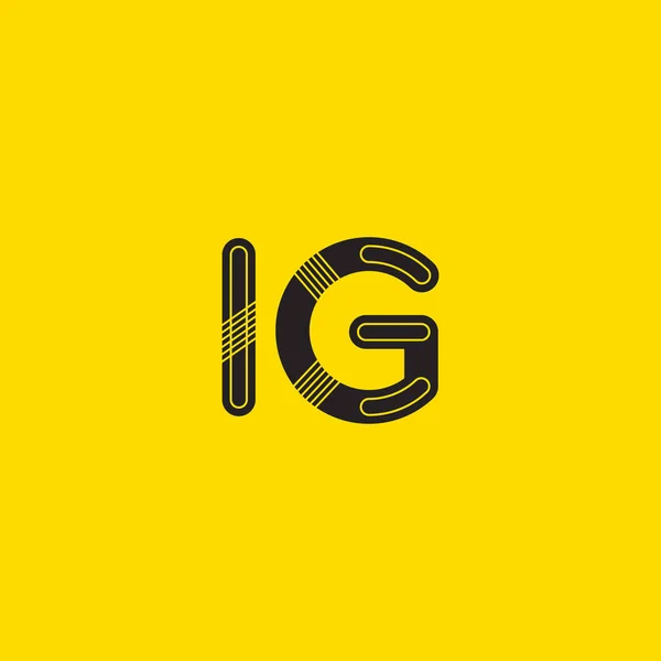 IG συνδεδεμένο γράμματα λογότυπο — Διανυσματικό Αρχείο