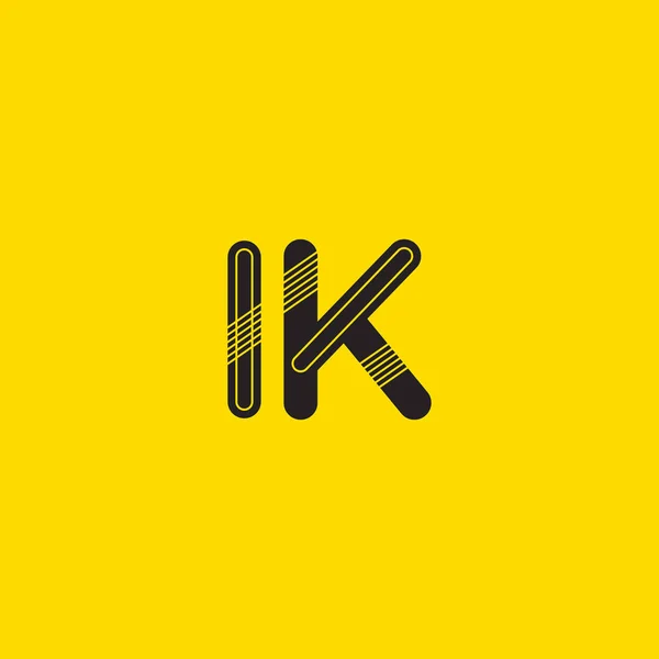 Логотип букв IK — стоковый вектор