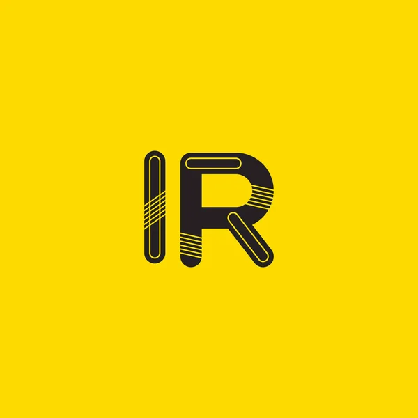 IR letras conectadas logotipo — Vetor de Stock