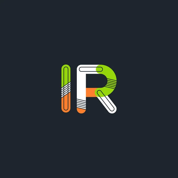 IR connected letters logo — Stock Vector