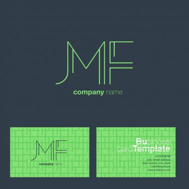 MF line letters logo clipart