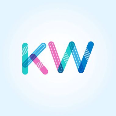 Bağlı kw harf logo