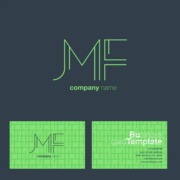 MF sorban levelek logo — Stock Vector