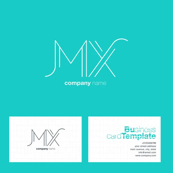 MX linha letras logotipo —  Vetores de Stock