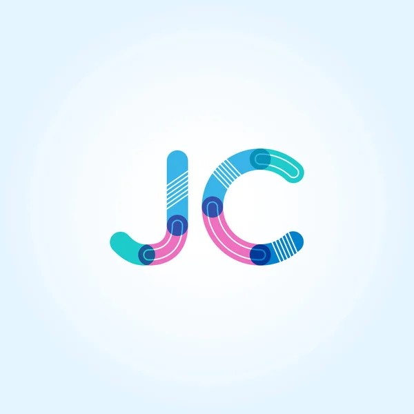 Logo de letras conectadas JC — Vector de stock
