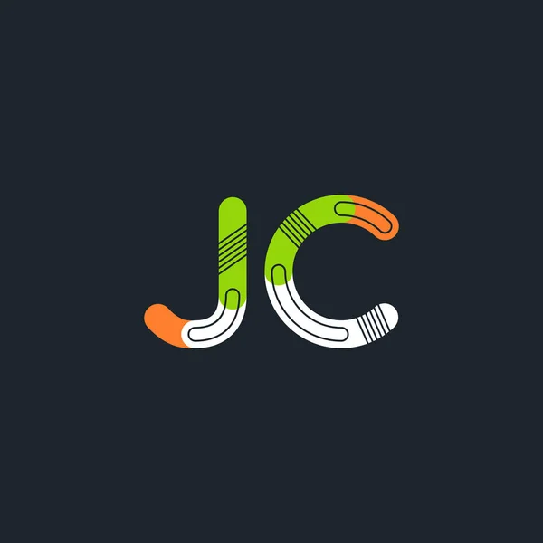 JC lettres connectées logo — Image vectorielle