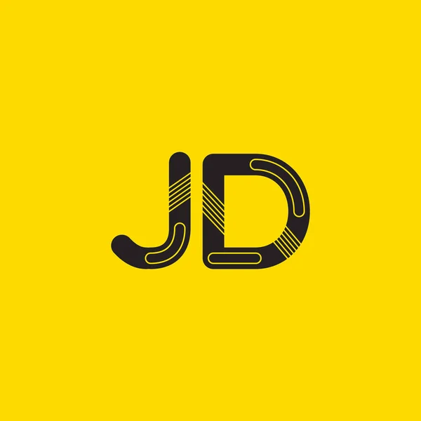 Logo delle lettere collegate JD — Vettoriale Stock