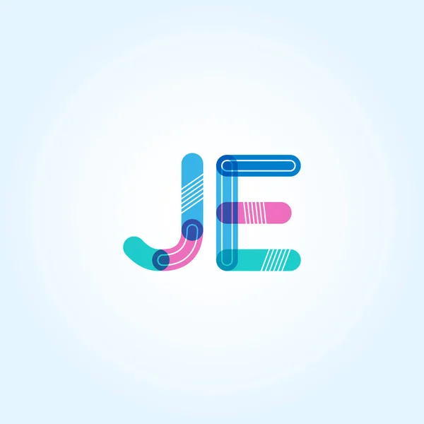 Logo de letras conectadas JE — Vector de stock