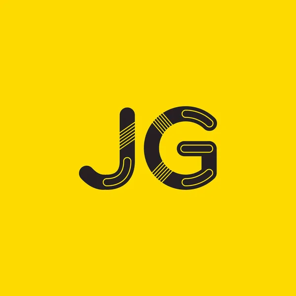 Jg verbundene Buchstaben logo — Stockvektor