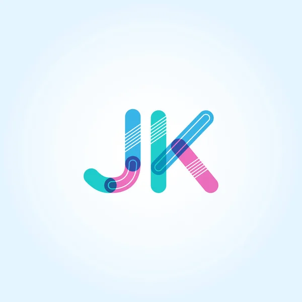 Logo de letras conectadas JK — Vector de stock