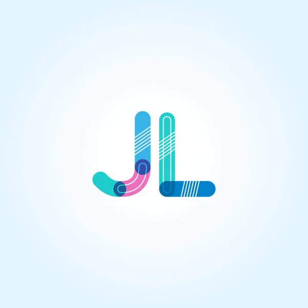 JL ansluten bokstäver logotyp — Stock vektor