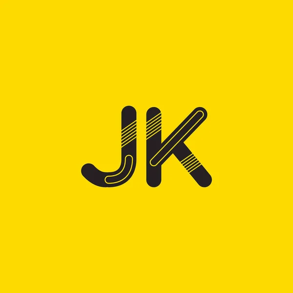 JK connected letters logo — Stock Vector