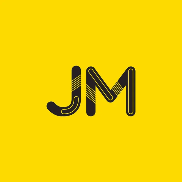 Logo letras conectadas Jm — Vector de stock