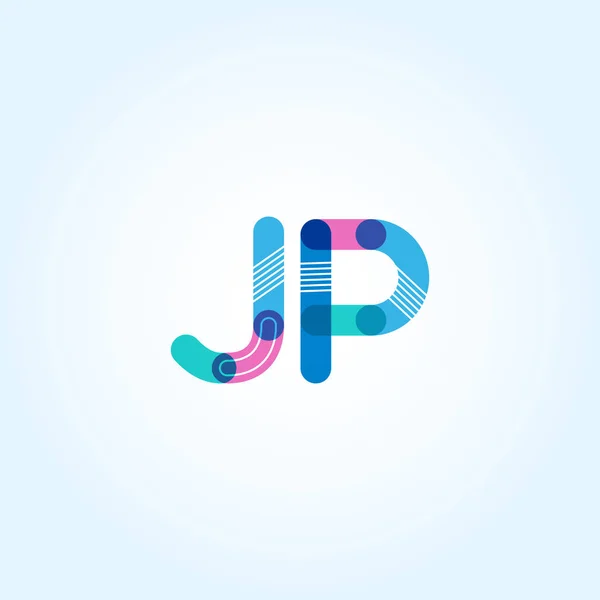 Jp 接続文字ロゴ — ストックベクタ