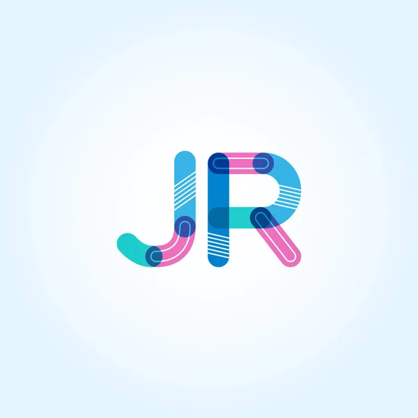 Logo letras conectadas JR — Vector de stock
