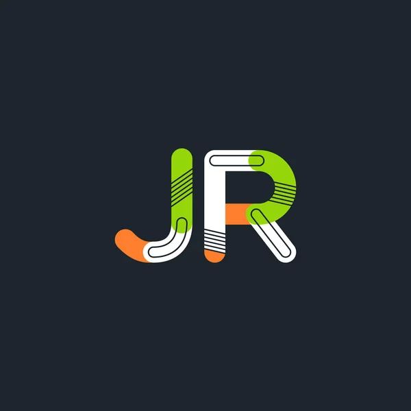 JR connected letters logo — Stock Vector