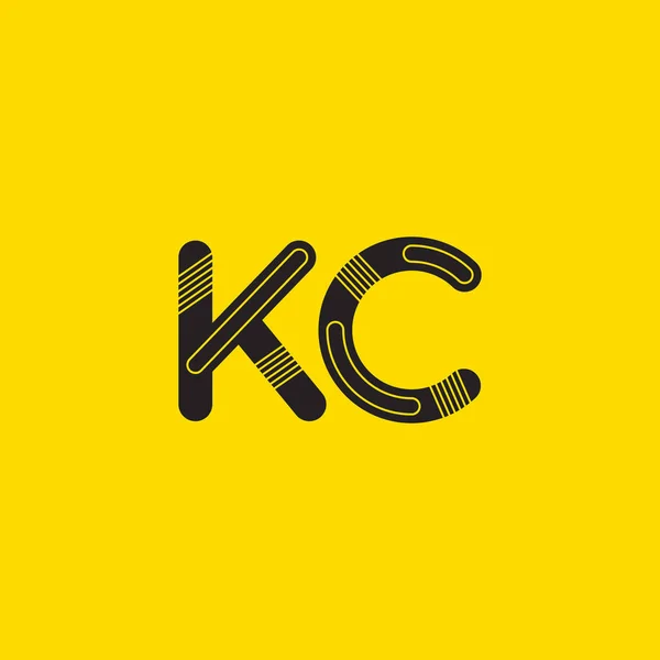 Kc connected letters logo — Stock Vector