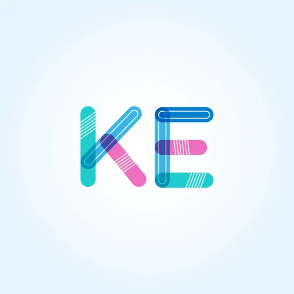 Ke connected letters logo — Stock Vector