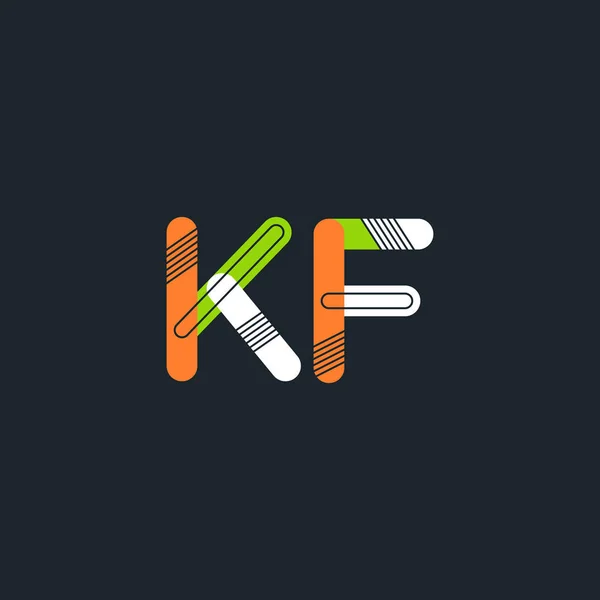 Kf letras conectadas logotipo —  Vetores de Stock