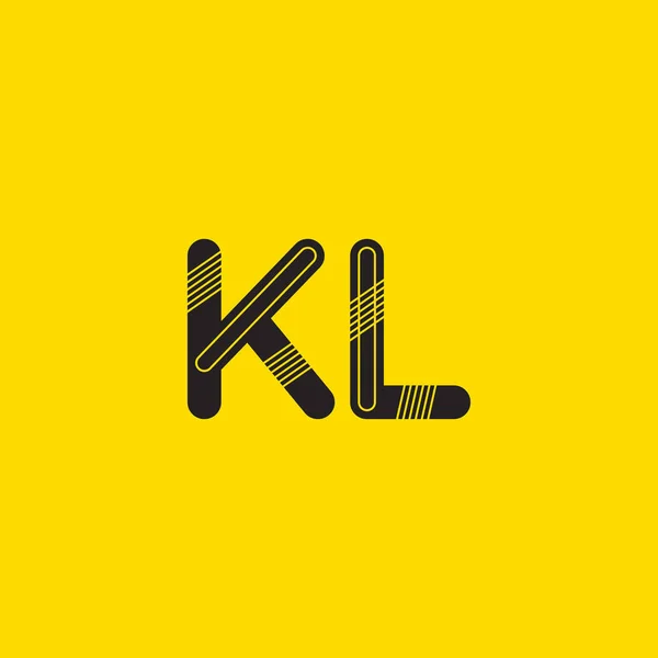 Logotipo de letras conectadas Kl — Archivo Imágenes Vectoriales