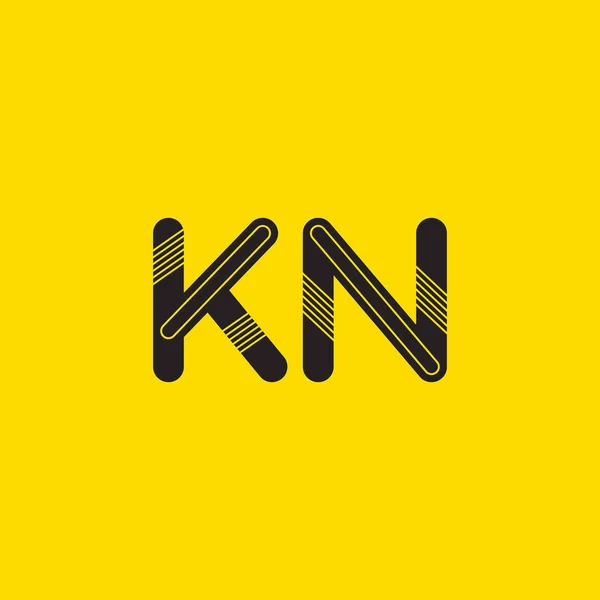 Kn letras conectadas logotipo —  Vetores de Stock