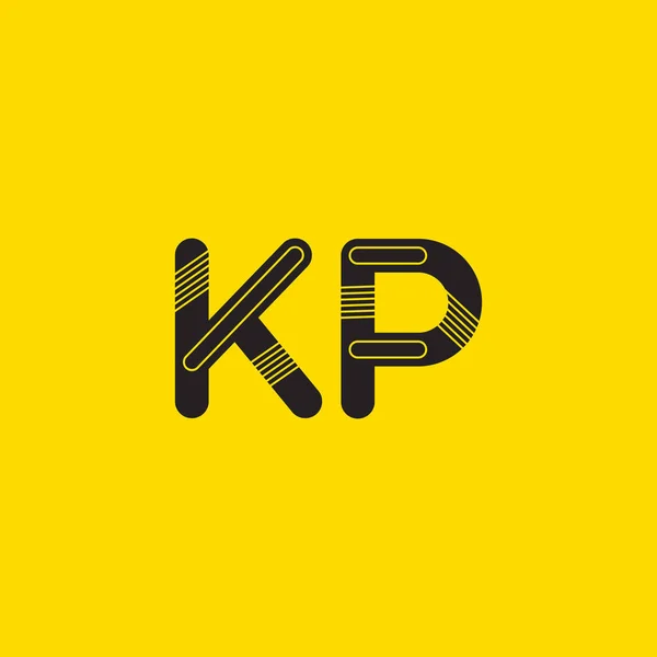 KP připojeny písmena loga — Stockový vektor