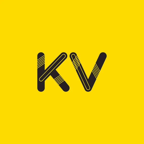 Kv lettres connectées logo — Image vectorielle