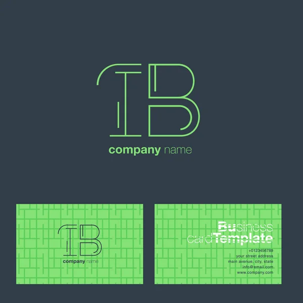 B. sorban levelek logo — Stock Vector