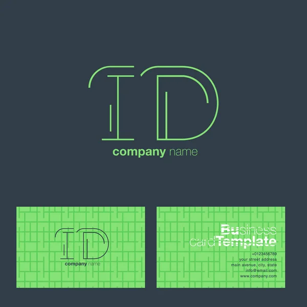 ID řádku dopisy logo — Stockový vektor