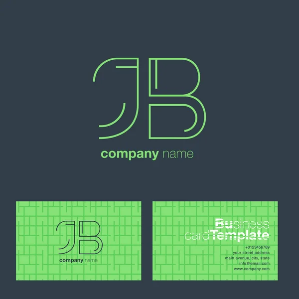 JB sorban levelek logo — Stock Vector