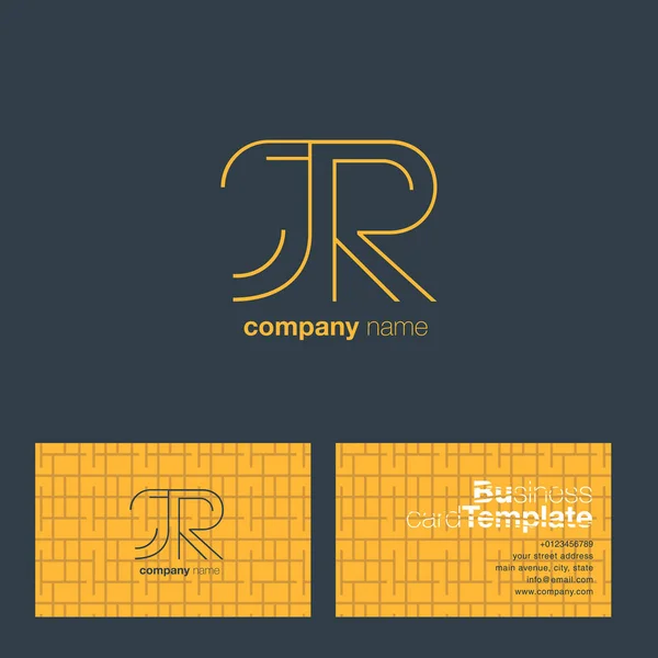 JR line letters logo — Stock Vector